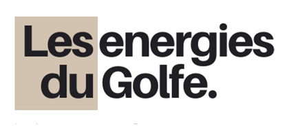 Logo blanc et beige Les énergies du Golfe