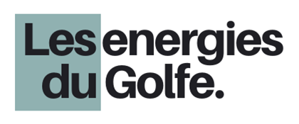 Logo blanc et bleu Les énergies du Golfe